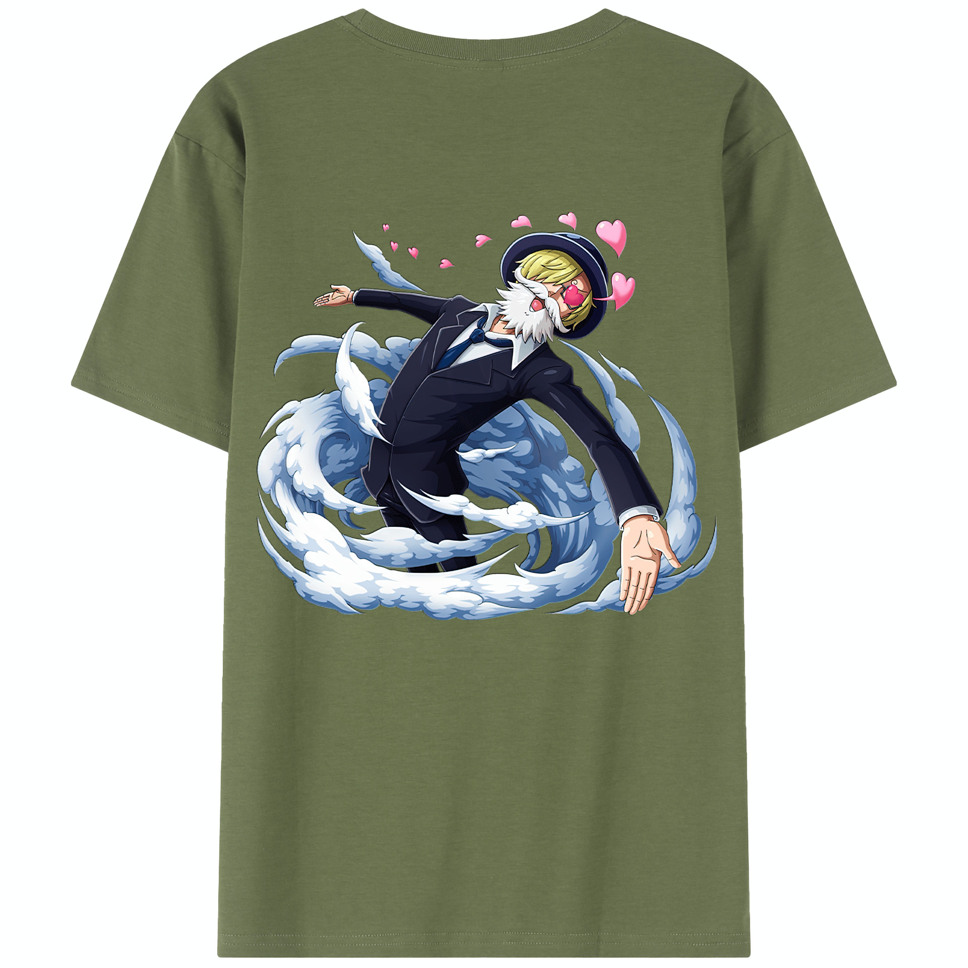 ワンピース サンジ ONE PIECE Sanji 綿100％半袖Tシャツ（背面プリント）